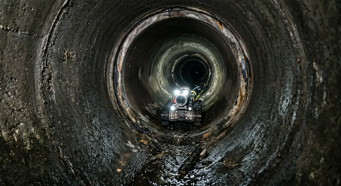 Robotic sewer camera inspecting pipe interior for Drain Snake Service in Park Forest